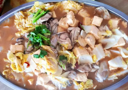 白菜海蛎子豆腐汤