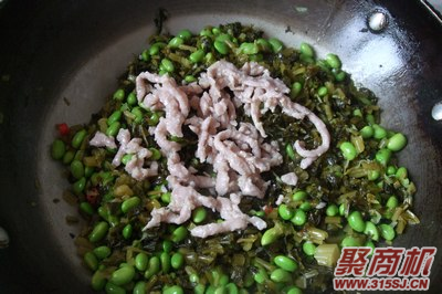 毛豆咸菜炒肉丝家常做法大全步骤图7