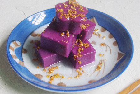 桂花紫薯凉糕